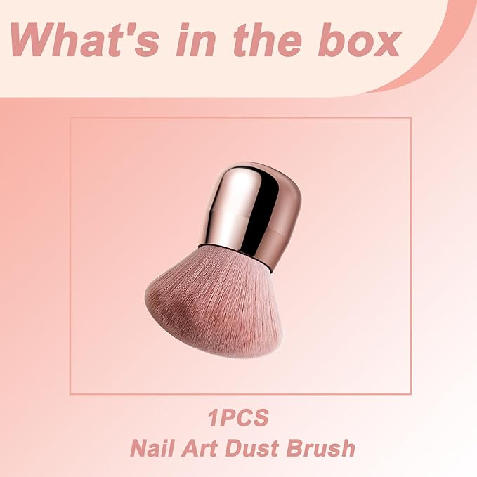 Nail Art Dust Powder Remover Brush Soft Nail Dust Cleaner Brush Makeup Manicure Brushes for Acrylic Nail Art Clean Up Tools 1 Pack