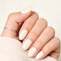 White Press On Nails Almond,Medium Soft Gel Fake Nail Kit With Nail Glue,30-Piece-15 Sizes Durable Reusable Press On Nails for Women Gift(HCK506 peachy-pink)