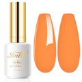 Imtiti Gel Nail Polish - 0.5 Fl Oz Creme Orange Gel Polish for DIY Nail Art Manicure Salon Kit