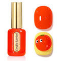 Double Rhythm 0.50 OZ Gel Polish Hema Free Same Color Same Bottle Golden Round Translucent Neutral Natural Milky 15 ML Jelly UV Polish Art DIY at Home (Neon Orange-C1044)