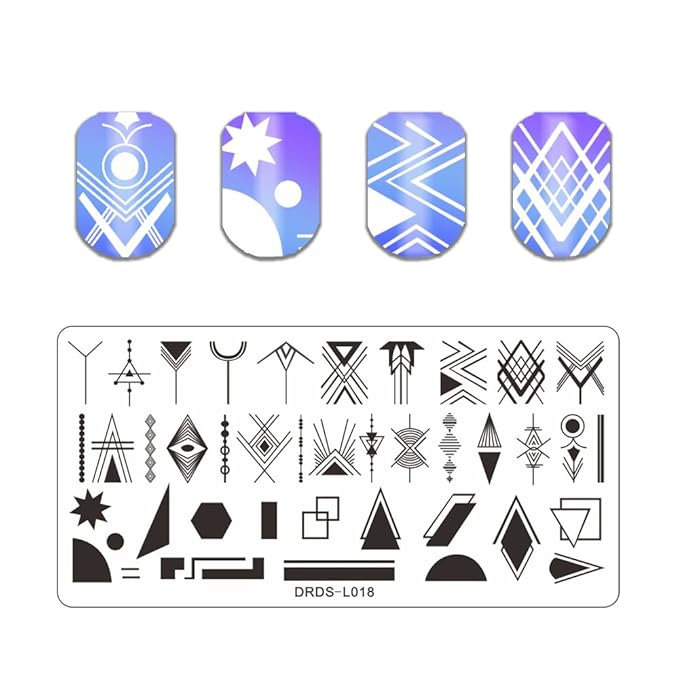 VNC Nail Stamp Plate Set - 13 Pcs Mix Design Stamping Plate + Stamper + Scraper + Case