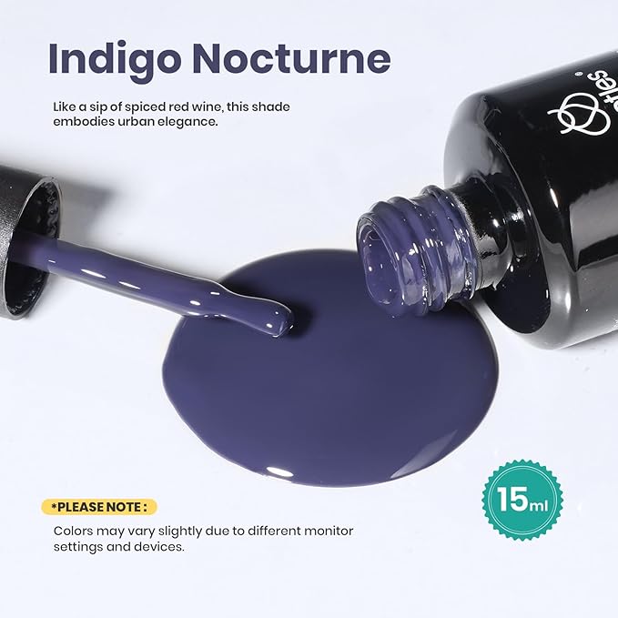 Beetles Builder Gel for Nails-Indigo Nocturne 0.5 oz 8 in 1 Nail Thickening Strengthening Building Apex for Beginner DIY Salon at Home, Deep Blue Gel Builder for Stpatrick Nails,UV & LED Lamp Needed