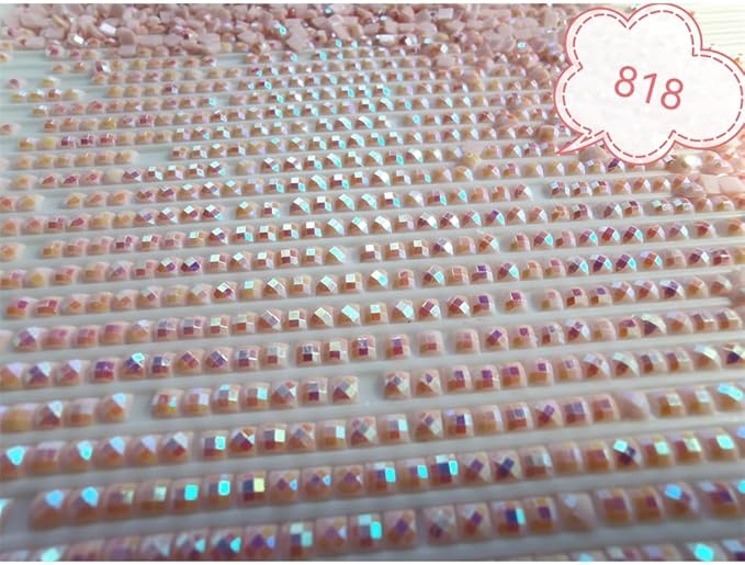 40000PCS AB Beads for Diamond Painting, Diamond Painting Accessories, 20 Colors Square Drills Rhinestones for Crafts, Bead Art or Nails Art, 2.5MM