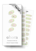 ohora Semi Cured Gel Nail Strips (N Guava Glint) - Works with Any Nail Lamps, Salon-Quality, Long Lasting, Easy to Apply & Remove - Includes 2 Prep Pads, Nail File & Wooden Stick