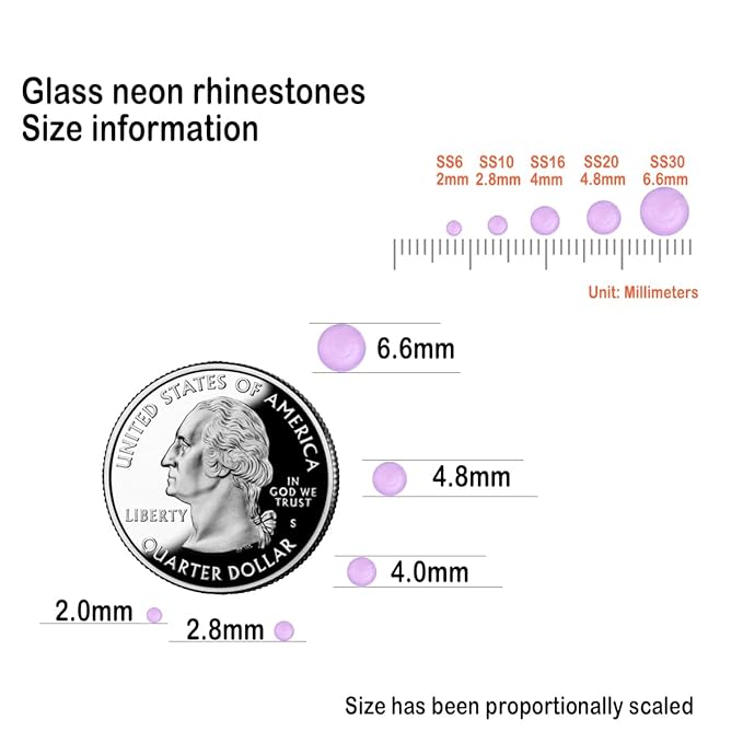 Flatback Glass Rhinestones,Bedazzler Gems Non Hotfix Crystal Rhinestones for Crafts Nail Charms Clothes Tumblers,Violet Neon,Mixed Size,35g