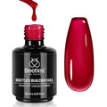 Beetles Builder Gel for Nails-Garnet Glow 0.5 oz 8 in 1 for Building Apex Strengthening Thickening Extension DIY Salon at Home for Beginner,Red Builder Nails Gel,LED & UV Lamp Needed