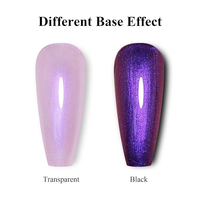Pearl Gel Nail Polish, Purple Transparent Shimmer Shell Nail Gel Polish Glitter Mermaid Iridescent Pearlescent Sparkle Spring Summer Soak Off Led UV Manicure 15ML