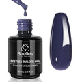 Beetles Builder Gel for Nails-Indigo Nocturne 0.5 oz 8 in 1 Nail Thickening Strengthening Building Apex for Beginner DIY Salon at Home, Deep Blue Gel Builder for Stpatrick Nails,UV & LED Lamp Needed