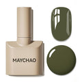 MAYCHAO 15ML Christmas Green Gel Nail Polish 1Pc Camouflage Green Gel Polish Soak Off UV LED Nail Polish Nail Art Starter Manicure Salon DIY at Home, 0.5 OZ