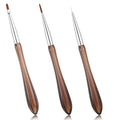 2PCS Nail Art Brushes, Flowers Drawing Pen Versatile Nail Drawing Pen NailTools Dual End NailPen Brush Acrylic Round Flat Painting for Petals Leaves and Intricate Art Designs