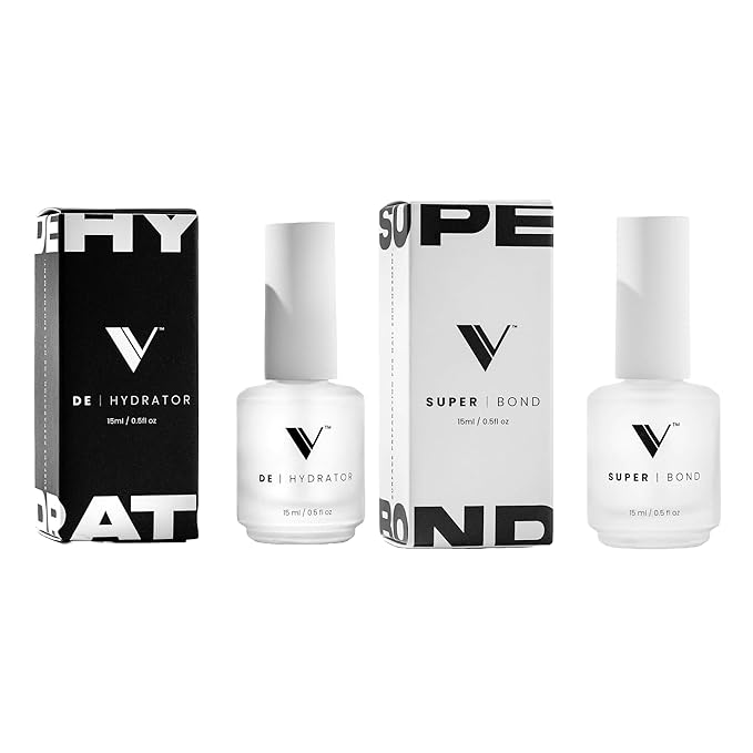 V Beauty Pure Nail Dehydrator & Super Bond Nail Primer Bundle – 15 ml Each