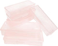 Plastic Implements Nail Tech Box, Hozziii Pink Manicure Tool Box Nail Supply Storage Organizer Personal Box for Manicure Pedicure Kit (6pcs in pink)