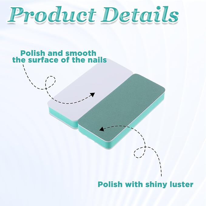 20 Pack Nail Buffer Block and Shine Kit, Mini Nail Buffers Smoother Mini Buffer Block Nails File Professional Manicure File Blocks for Polishing Smooth and Shiny Natural Nails (Green, Large)