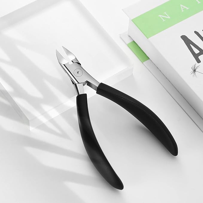 FVION Toenail Clippers, Professional Thick & Ingrown Toe Nail Clippers for Men & Seniors, Velvet-Soft Handle Toenail Cutter/Colorful Nail Clippers, High Grade Stainless Steel