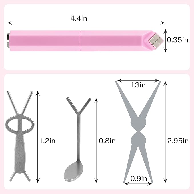 2026 Upgrade 4-in-1 Diamond Cat Eye Magnet for Nails Art,3 Creative Patterns for Cat Eye Gel Polish（French, heart, rabbit）, Easy to Use for Beginners & Nail Artists