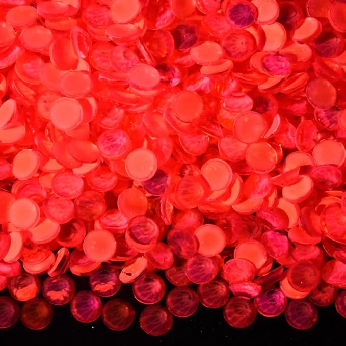 Blinginbox Flatback Rhinestones Round Gems, 288pcs Luminous Series Glass Stones Neon Gems Non Hotfix Crystal Rhinestones for Nail Charms Crafts Clothes Tumblers,Rose Neon Opal,SS30.