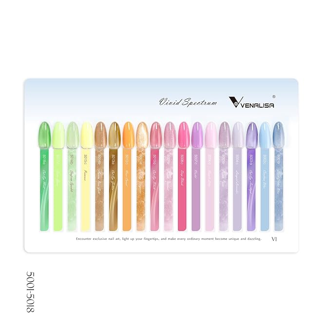 VENALISA V1 22 Pcs 10 ML Cat eye Gel Nail Polish Set with Color Card, Glitter Blue Green Purple Gel Polish Kit Nail Art Starter Manicure Salon DIY at Home