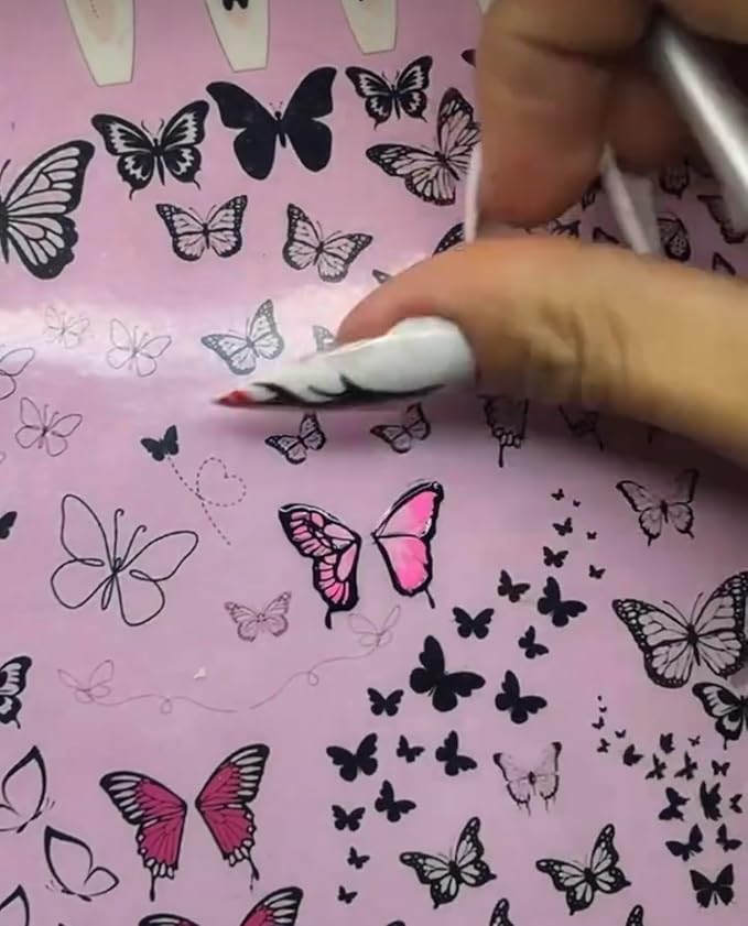 Nail Art Practice Sheet reusable Nail Art training mat Acrylic Nail sculpting Art stencil Guide French Tip Nail art worksheet 3D Nail design training sheet, Practice how to do acrylic Nail art (10)