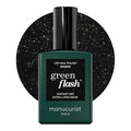 Manucurist Green Flash Gel Polish - Sparks (Sparkling Black) - UV & LED Gel Nail Polish - 12-Free, Bio-Sourced (84%) - Professional Manicure - 15 ml