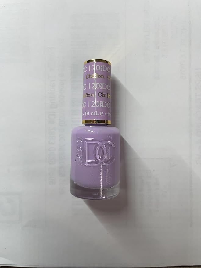 DND DC Gel Polish Set, Purple Collection, UV/LED Gel Polish and Air Dry Nail Lacquer, Matching Chip-Free Polish Duo, 120 Chiffon, 0.5 Fl Oz