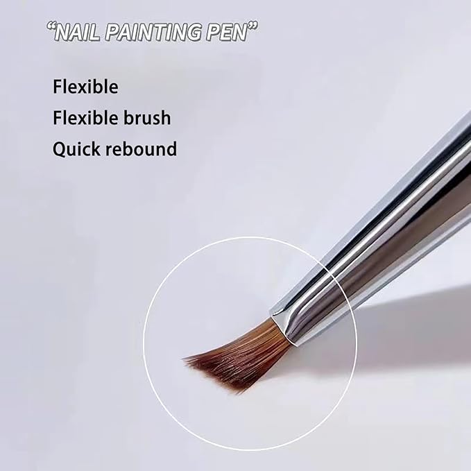 1 PACK Professional Nail Art Detail Brush, Fine Liner Brushes for Floral Design,Nail Brush for Drawing Petals and Butterflies (SHB)