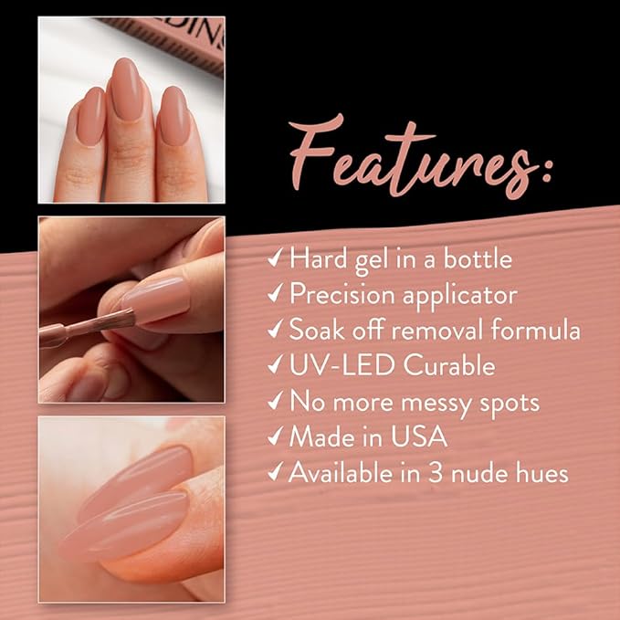 IBD Building Gel, Hard Gel Nail Extension, Warm Nude, Soak-Off, Nail Builder Strengthener, 0.5 fl oz