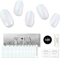 Semi Cured Gel Nail Strips with 20 Pieces - UV Gel Stickers, Manicure Kit, Easy Application Wraps Includes Prep Pads, Nail File, Wooden Stick - UV Light Required (Sunlight)