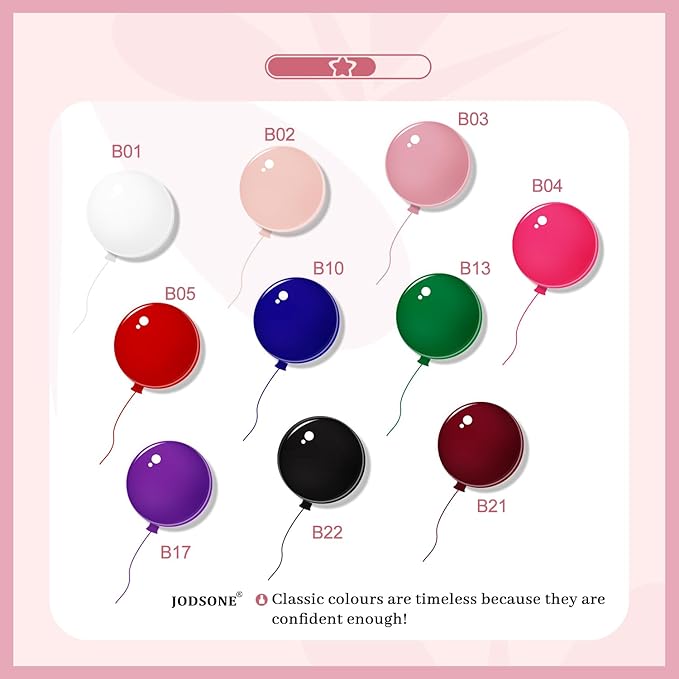 JODSONE 12 Bottles Christmas Gel Nail Polish Set Base Coat Glossy Top Coat Fast Drying Long Lasting Soak Off Wipe Free