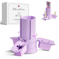 MelodySusie GelCarousel For Nail Polish Bottle Holder and Nail Art Tools Organizer, 360° Rotating Storage Container with 3Pcs Detachable Silcone Gel Polish Holder, Purple(Only Box)