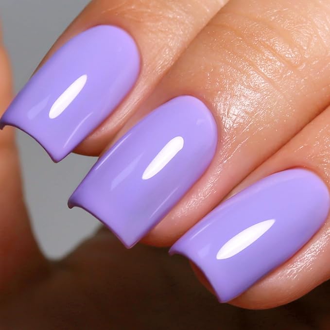 Gel Polish, 0.5 Fl Oz Lilac Purple Gel Nail Polish Spring Summer Soak off LED UV Gel Nail Polish Art Starter Manicure Salon DIY Nail Gel Polish Design