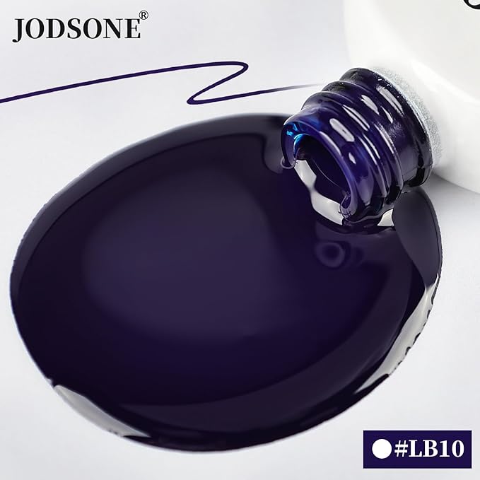 JODSONE Dark Blue Swirl Nail Art Liner Gel Polish,10ml Classic Color 3D Nail Art Pens Effect Nail Print Design with Thin Brush for French Tips Manicure Painting DIY at Home - LB10