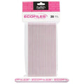 ForPro Professional Collection ECOFILES, Eco-Friendly Manicure and Pedicure Foam Board Nail File, 80/100 Grit, Pink, 20-Count