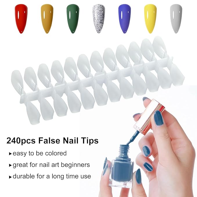 180 Nail Colors Book,Nail Color Display Book with 240 Nail Tips & 1-200 Number Labels,Professional Nail Color Swatches Book for Nail Polish UV Gel,Nails Art Design(Yellow)