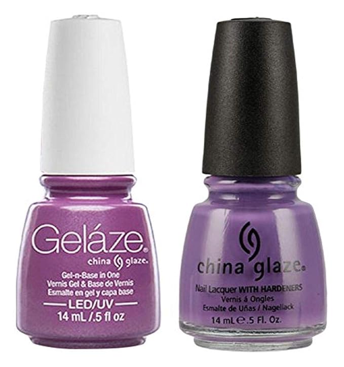 China Glaze Gelaze Tips and Toes Nail Polish, Spontaneous, 2 Count