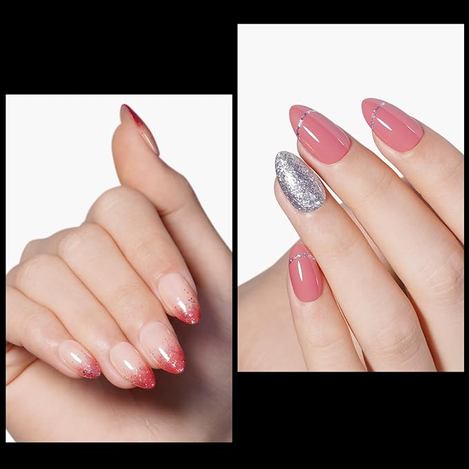 TOMICCA Short Oval Nail Tips 510Pcs Acrylic Fake Nails Full Matte, 12 Sizes No C Curve Nail Tips Half Cover for Salon DIY Nail art