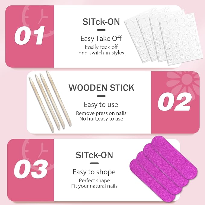 KQueenest 4 Packs Cat Eye Press On Nails Almond, Glitter Summer Press On Nails Medium, Bright Fake Nails Press Ons Almond, Sparkle Chrome Glue On Nails for Women, 96 Pcs False Nails Kit