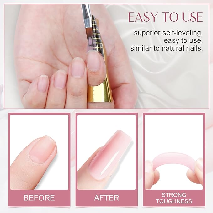 SAVILAND 100 G Builder Gel for Nails - 3.5 oz Light Pink Nail Builder Gel for Nail Extension Nail Art Manicure Starter for Professional Nails Salon Home DIY