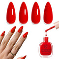 AZUREBEAUTY Red Nail Polish Burgundy Quick Dry Natural Infinite Shine Nail Lacquer Fingernail Polish Strengthening Treatment Kit Salon-Quality for Women Valentine's Day Gift