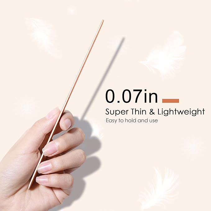 Canvalite Nail File Large Emery Boards for Nails, 180 Grit Nail Files for Natural Nails, Thin Emory Nail File Pack Manicure Tool for Home Use 12PCS