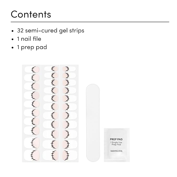 Dashing Diva Gloss Nail Strips - I Need My Mummy - UV Free, Chip Resistant, Long Lasting Gel Nail Stickers - 3-Piece Manicure Set - Contains 32 Wraps, 1 Prep Pad, 1 File