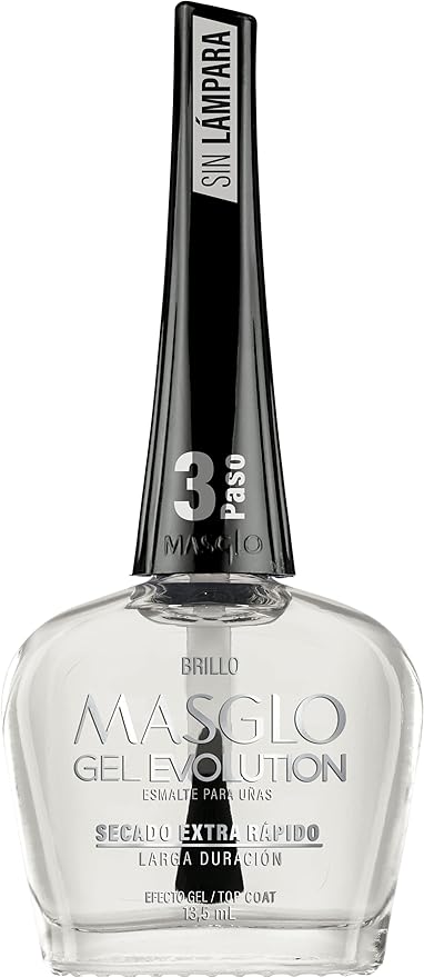 MASGLO Gel Evolution – Nail Polish No UV/LED Lamp Needed, Fast-Drying, 12-Day Wear, 14-Free Formula, High-Gloss Finish, vegan (0.5 oz)