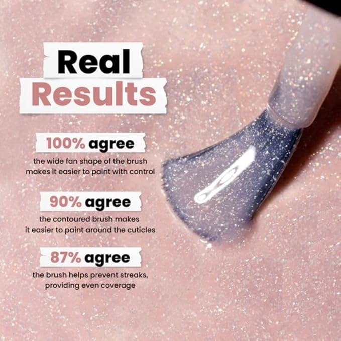 LONDONTOWN lakur Nail Polish - Chip-Resistant, Non-Toxic, Conditions & Hydrates Nails | Shimmery Holographic Neutral Pink, Champagne in Bed, .40 fl oz