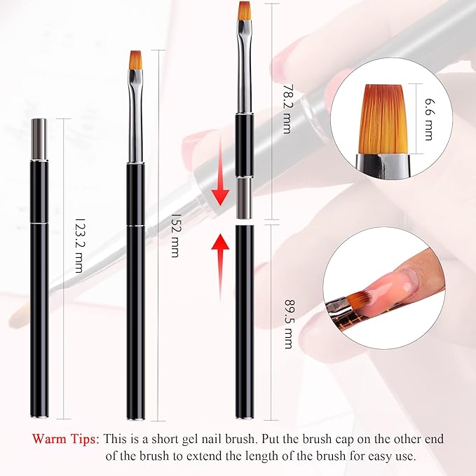 Saviland Builder Nail Gel Kit – 2.1oz nudes Nail Extension Gel for Nail Repair & Strengthen U V Hard Gel for Nails with Gel Nail Brush 100PCS Nail Forms Manicure Tools Nail Supplies for Salon Home DIY