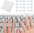 Silicone Nail Art Protector Covers for Typing,Nail Beauty Protection Stickers,Clear Comfortable Protection for Long Nails Numeric Keypad,20 Pcs Covers,64 Pcs Stickers