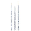 Tbestmax Professional Fine Nail Art Liner Brush UV Gel Painting Acrylic Nail Brushes Striping Brushes for Short Strokes, Details, Blending, Elongated Lines 3 pcs