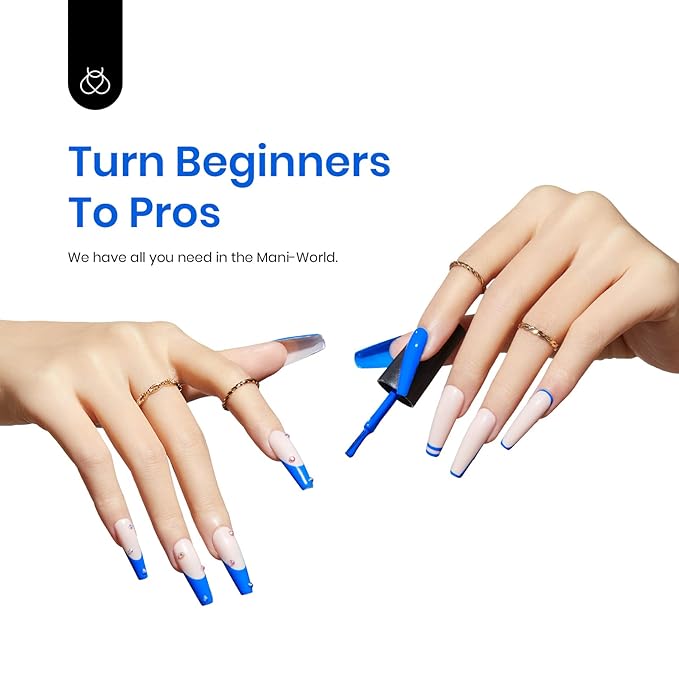 Beetles Blue Gel Nail Polish, 15ML Electric Punk Bright Blue Gel Polish, Soak Off Uv LED Spring Nails Art DIY Manicure Gift for Women & Girls