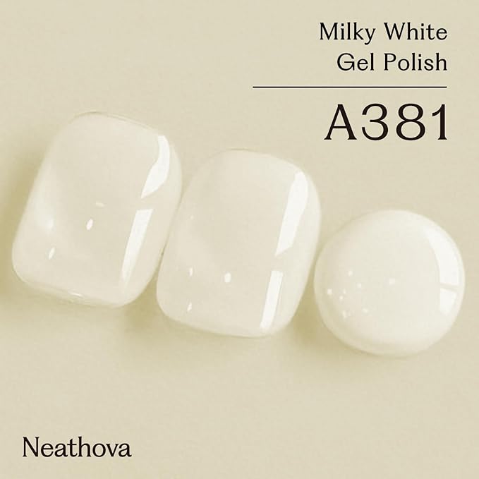 15ML Gel Nail Polish Pure Sheer Same Color Same Bottle Soak Off Gel Polish Art Manicure Salon DIY at Home for Women (Milky White) 1PCS