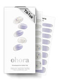 ohora Semi Cured Gel Nail Strips (N Ice Queen) - Works with Any Nail Lamps, Salon-Quality, Long Lasting, Easy to Apply & Remove - Includes 2 Prep Pads, Nail File & Wooden Stick