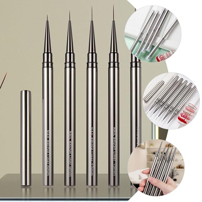 Nail Art Brush Ultra-Fine Liner Pen for Precise Manicure Liner Brushes for Nails Diy Art Tools for Home and Salon Use