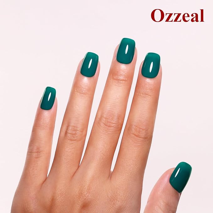 Gel Polish, 0.5 Fl Oz Emerald Green Gel Nail Polish Autumn Winter Christmas Soak Off LED UV Gel Nail Polish Art Starter Manicure Salon DIY Nail Gel Polish